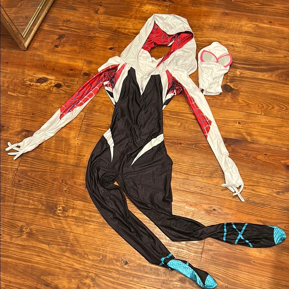 Gwen Stacy Costume with Mask and Hood